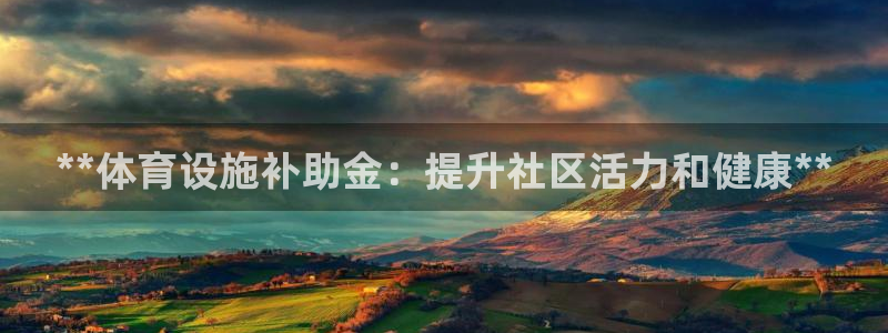 意昂3集团logo：**体育设施补助金：提升社区活力