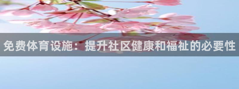 意昂体育3平台：免费体育设施：提升社区健康和福祉的必